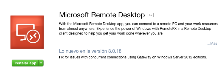 Instalar Microsoft Remote Desktop