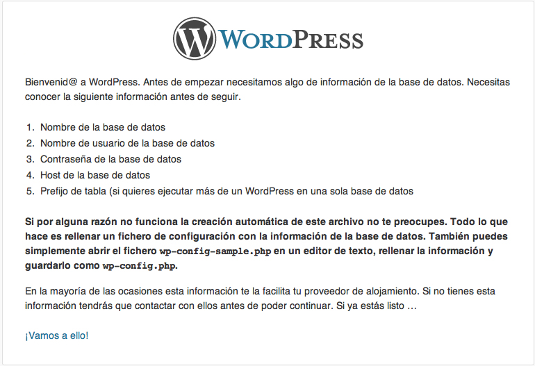 Instalación wordpress en hosting propio