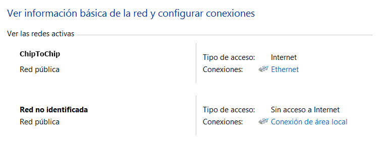 Red pública Windows 8.1