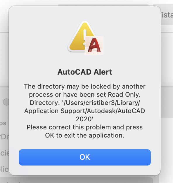AutoCAD alert